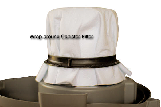 wrap-around canister filter